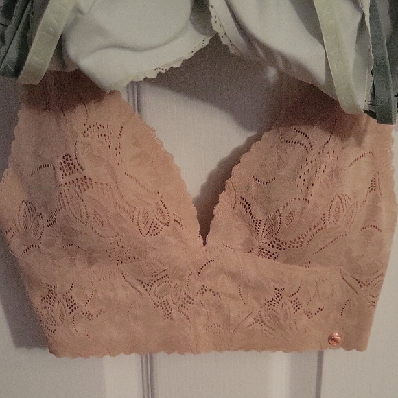 Danskin Lace Bralette Trio - Green, Light Green and Nude NWT - Picture 4 of 5